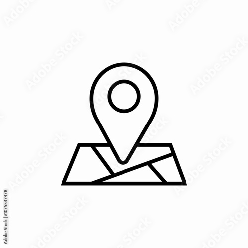 map location icon sign vector