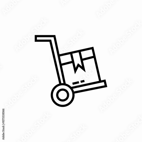 warehouse trolley icon sign vector