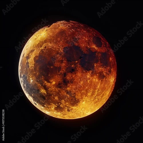 Full Lunar Eclipse in the Night Sky