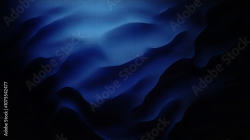 This is a captivating piece of abstract artwork that features deep blue hues complemented by smooth transitions, thereby evoking a cosmic and futuristic atmosphere that invites deep contemplation