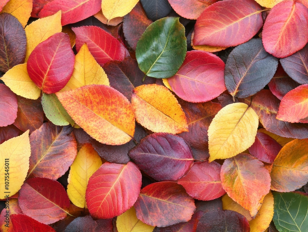 Colorful pile of autumn leaves Colorful pile of autumn leaves