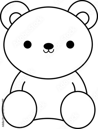 teddy bear outline 