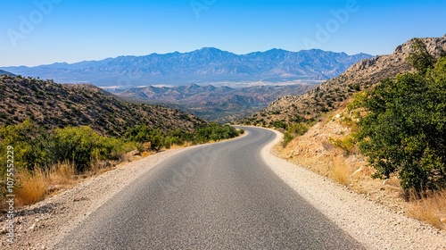 Scenic Mountain Road Overlooking Stunning Landscape