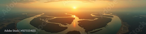 360 degree photo, River Delta at Sunrise4.jpg, 360 degree photo, River Delta at Sunrise photo