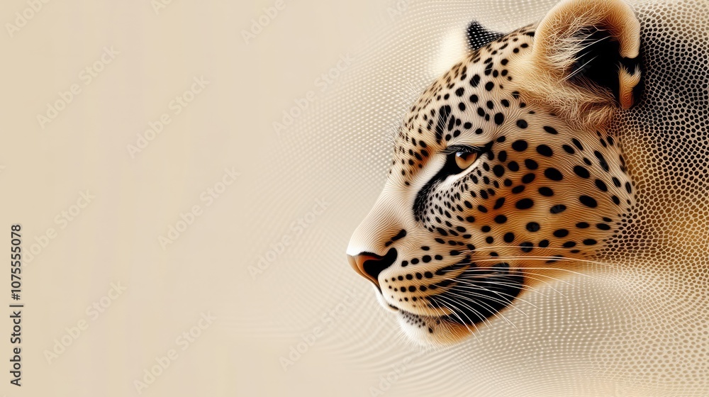 Obraz premium leopard in a dark brown background