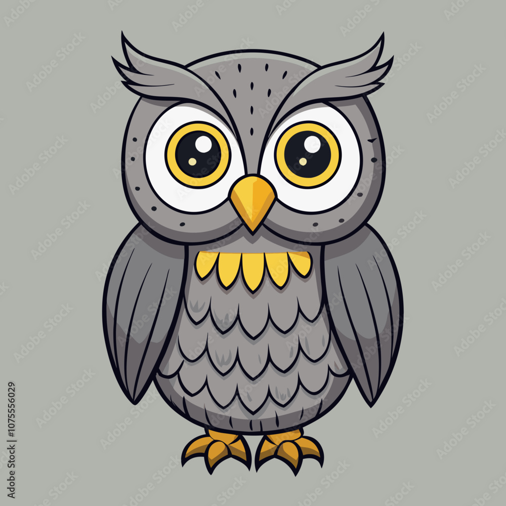 Gray Owl vector illustration Gray Owl vector illustration