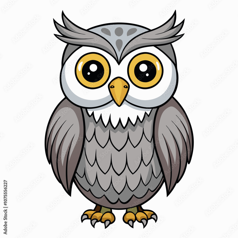 Gray Owl vector illustration Gray Owl vector illustration