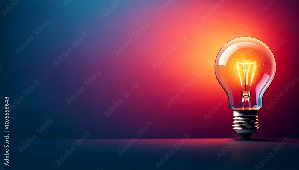 An abstract gradient background with a light bulb An abstract gradient background with a light bulb