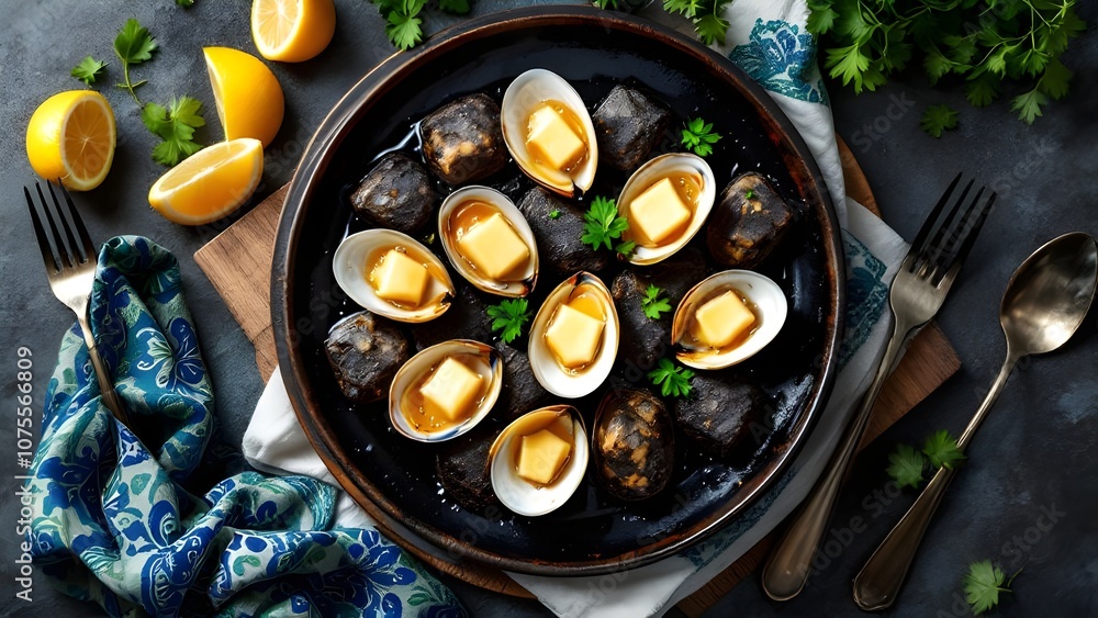 Machas a la Piedra, Traditional Chilean Razor Clams on Hot Stones Machas a la Piedra, Traditional Chilean Razor Clams on Hot Stones