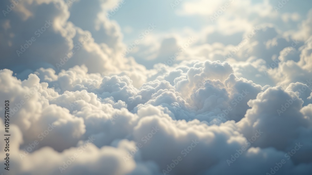 Cloudy sky with soft light creating a serene atmosphere, symbolizing peace, nature, and tranquility Cloudy sky with soft light creating a serene atmosphere, symbolizing peace, nature, and tranquility