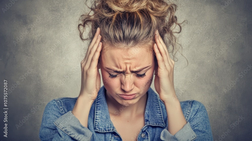 Woman Expressing Stress and Frustration Woman Expressing Stress and Frustration