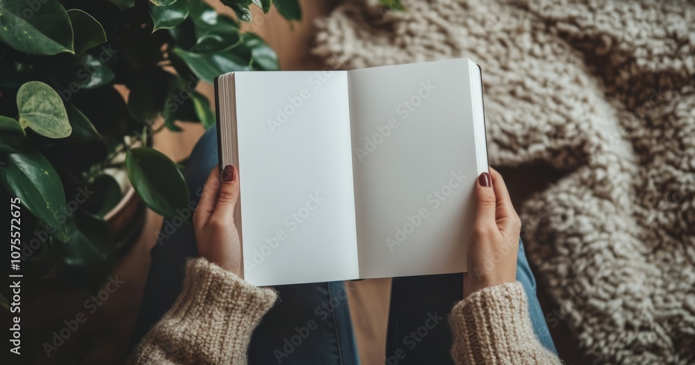 Hands holding blank white book mockup, cover mock up
Hands holding blank white book mockup, cover mock up