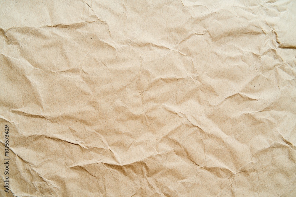 A close-up of a white crumpled paper sheet. Beautiful simple AI generated image A close-up of a white crumpled paper sheet. Beautiful simple AI generated image