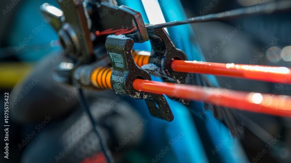 A detailed shot of the arrow puller used to safely retrieve arrows from the targets without damaging them. A detailed shot of the arrow puller used to safely retrieve arrows from the targets without damaging them.