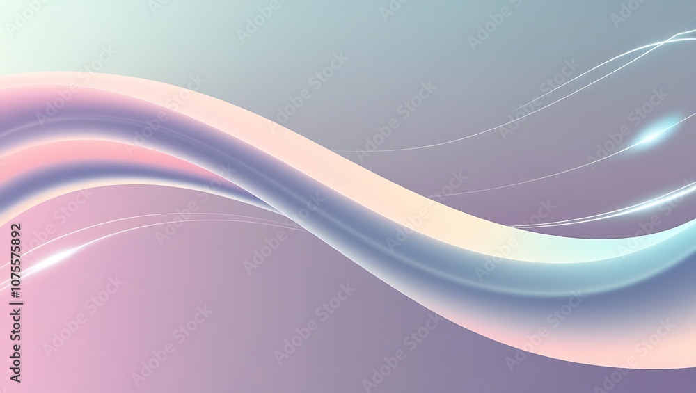 Fototapeta premium Abstract pastel wavy background. Generative Ai.