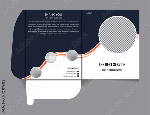 Professional modern and creative file folder and report cover design template.