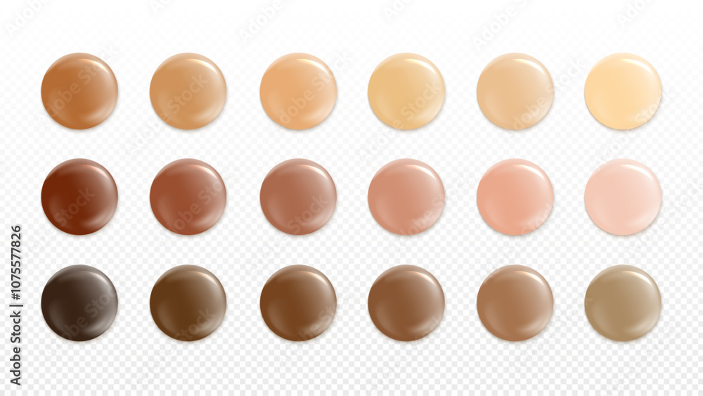 Skin color palette. Skin tones collection. Abstract liquid drops for cosmetics design. Vector icon set EPS 10 Skin color palette. Skin tones collection. Abstract liquid drops for cosmetics design. Vector icon set EPS 10