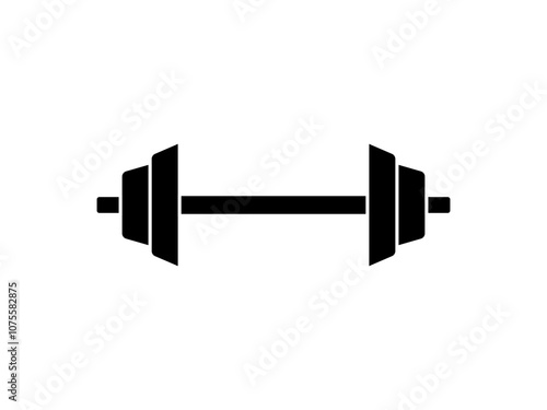 Barbell icon template color editable. Barbell symbol vector sign isolated on white background.