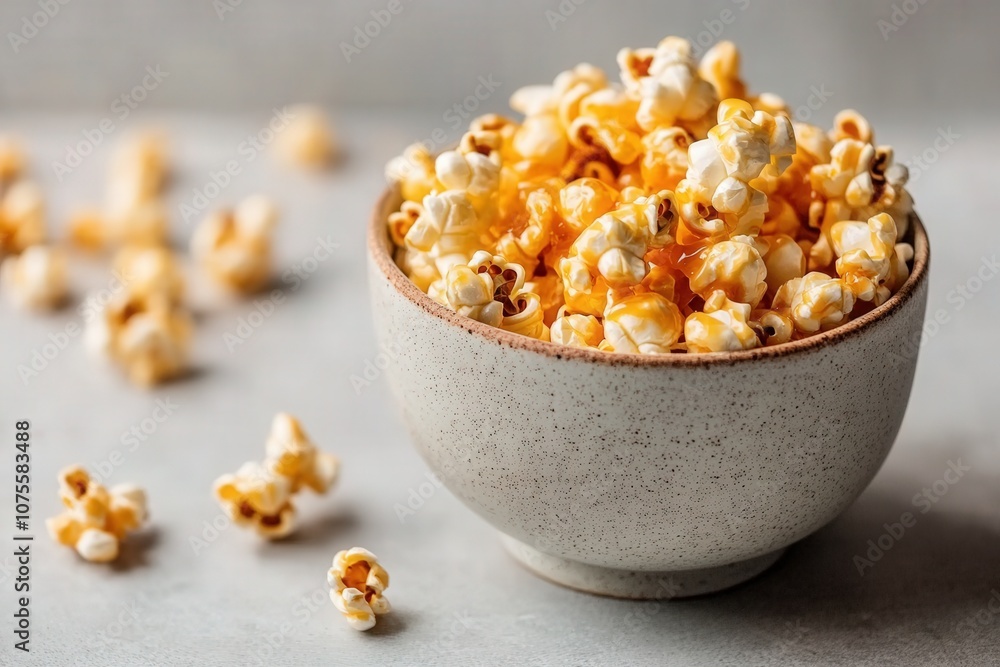 Sweet Caramel Popcorn Close-Up Sweet Caramel Popcorn Close-Up