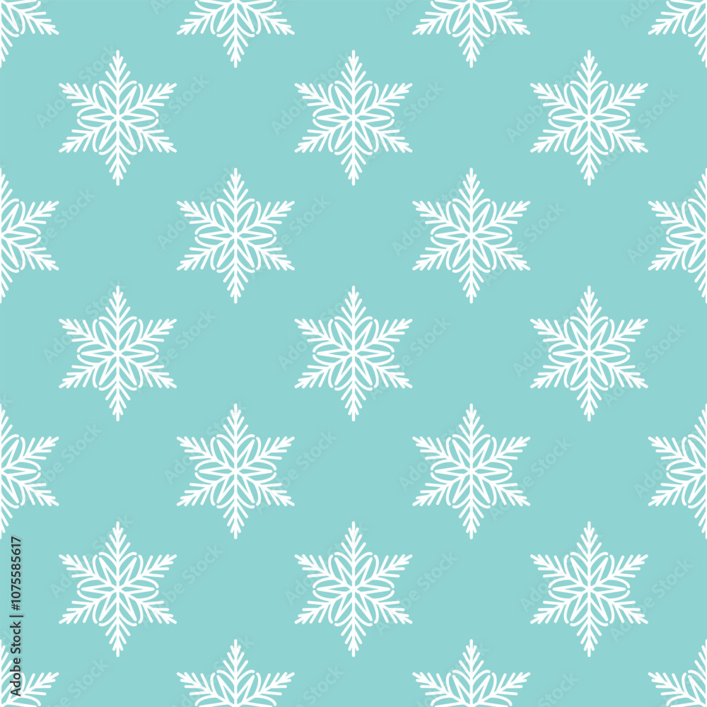 Snowflakes seamless pattern, detailed hand drawn vector line illustration. Graphic outline doodle drawing. Christmas and New Year background for frosty winter design, gift wrapping, packaging, textile Snowflakes seamless pattern, detailed hand drawn vector line illustration. Graphic outline doodle drawing. Christmas and New Year background for frosty winter design, gift wrapping, packaging, textile