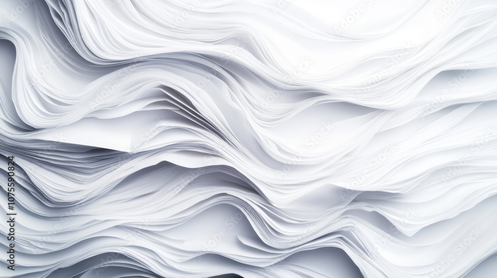 Obraz premium Abstract texture of a stack of white paper.