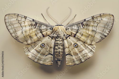 Close-up Image of Moth for Identification Purposes: A Detailed View of Key Features photo