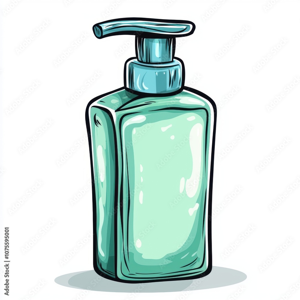 Elegant Green Pump Bottle for Lotion or Soap with Smooth Surface, Ideal for Branding and Product Representation in Cosmetic and Skincare Industry Elegant Green Pump Bottle for Lotion or Soap with Smooth Surface, Ideal for Branding and Product Representation in Cosmetic and Skincare Industry