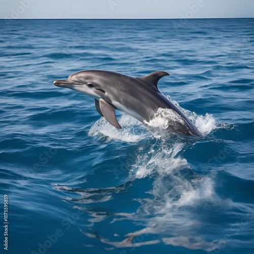 A WHALE SEEN FROM ABOVE IN A BLUE SEA 2