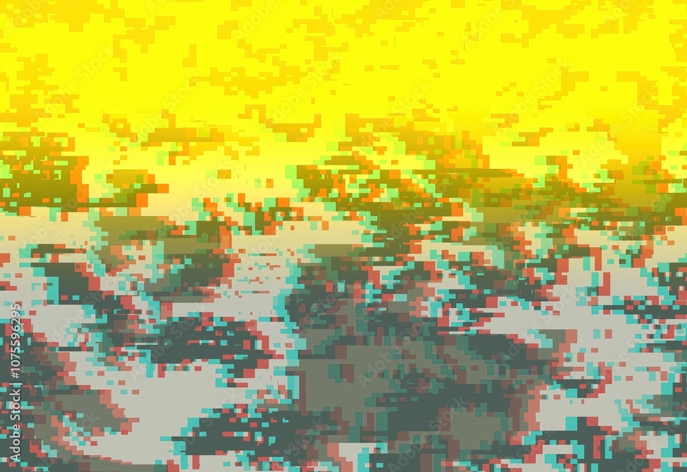 Grey and yellow camouflage glitch texture background Grey and yellow camouflage glitch texture background