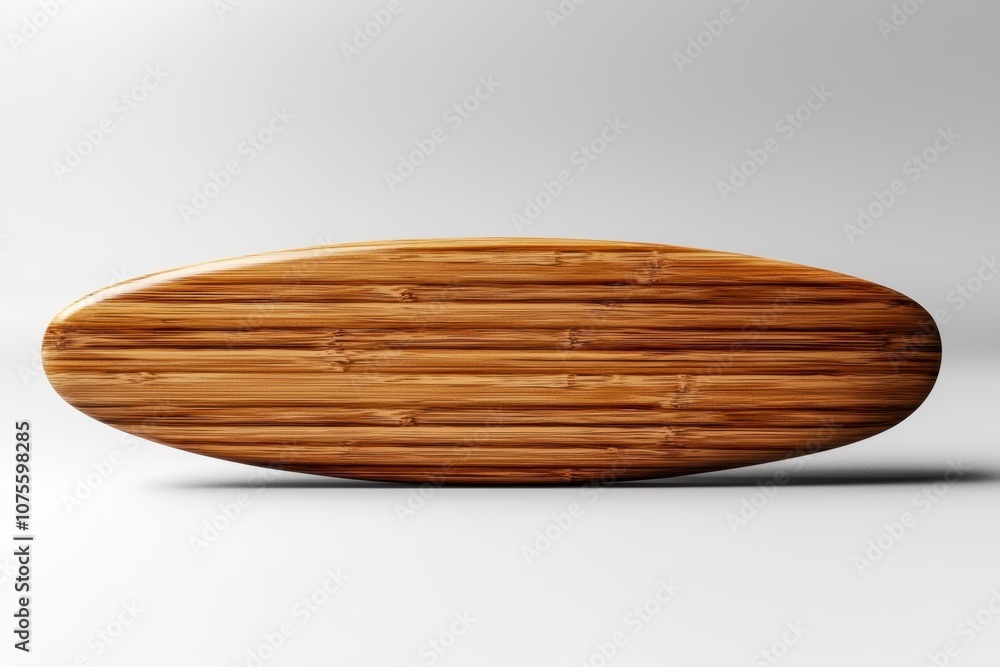 Smooth and Polished Bamboo Surfboard Design on a Minimalist Background for Stylish Beach and Ocean Sports Aesthetic and Lifestyle Imagery Smooth and Polished Bamboo Surfboard Design on a Minimalist Background for Stylish Beach and Ocean Sports Aesthetic and Lifestyle Imagery