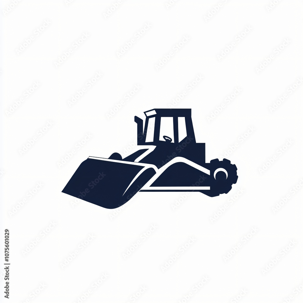 vector logo or icon of a Bulldozer, isolated on white background vector logo or icon of a Bulldozer, isolated on white background