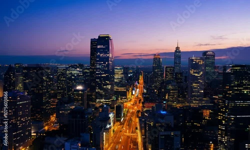 Wallpaper Mural Time-Lapse of a Bustling Metropolis at Night
 Torontodigital.ca