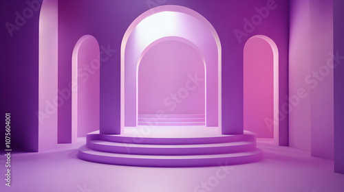 Light purple gradient studio backdrop for product showcase. illustrations