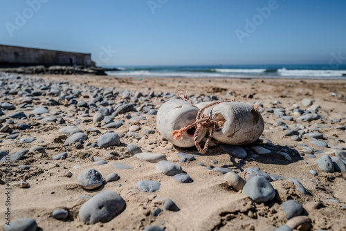 buoy on the beach of Morocco