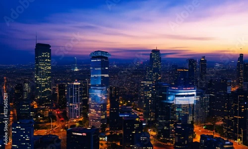 Wallpaper Mural Time-Lapse of a Bustling Metropolis at Night
 Torontodigital.ca