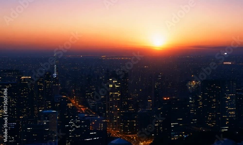 Wallpaper Mural Time-Lapse of a Bustling Metropolis at Night
 Torontodigital.ca