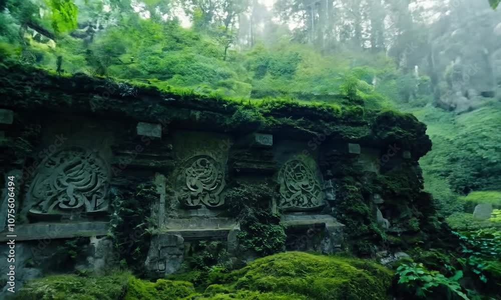 Ancient Ruins Overgrown with Greenery in a Dense Forest
Ancient Ruins Overgrown with Greenery in a Dense Forest