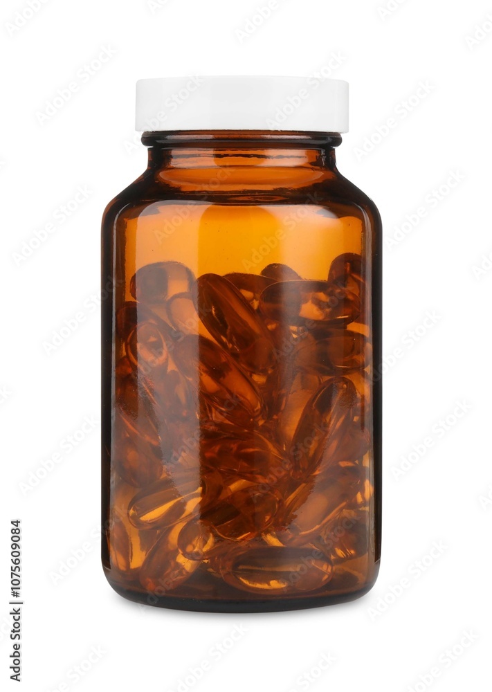 Medical bottle with pills isolated on white Medical bottle with pills isolated on white