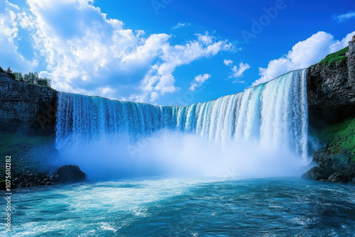 Powerful Waterfall in Full Flow