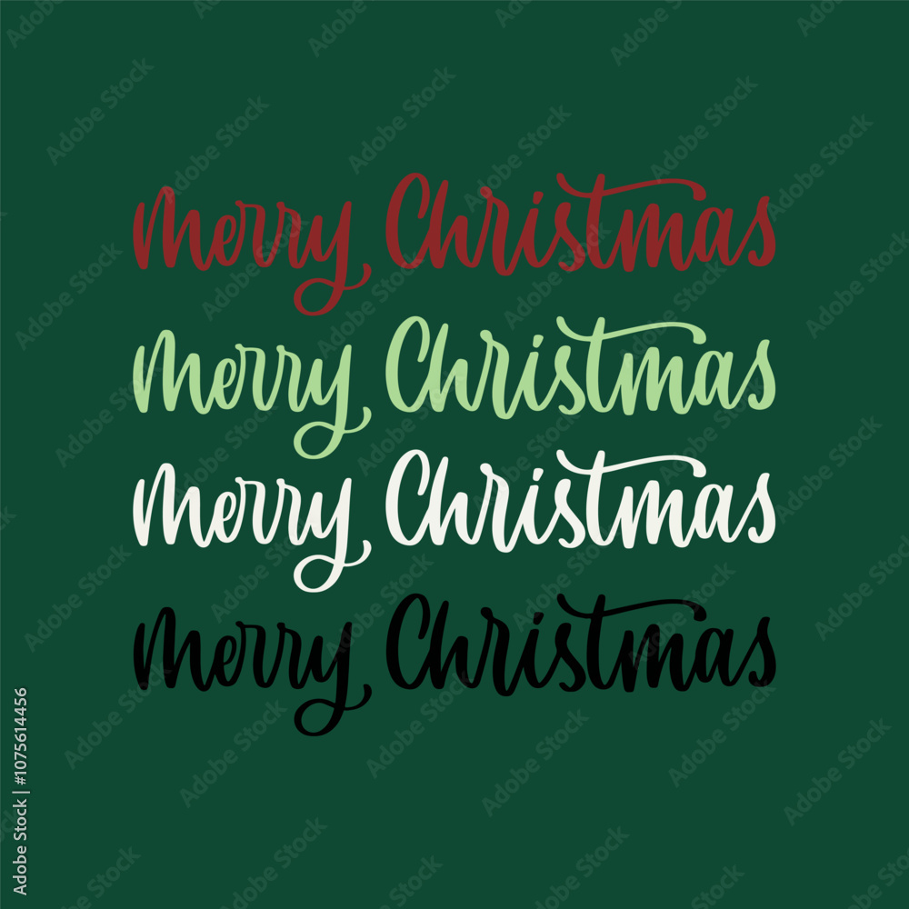 Merry christmas. Hand lettering. Merry christmas. Hand lettering.