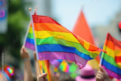 LGBTQ Pride: Gay Pride Festival with Rainbow Flags for Homosexual Community photo