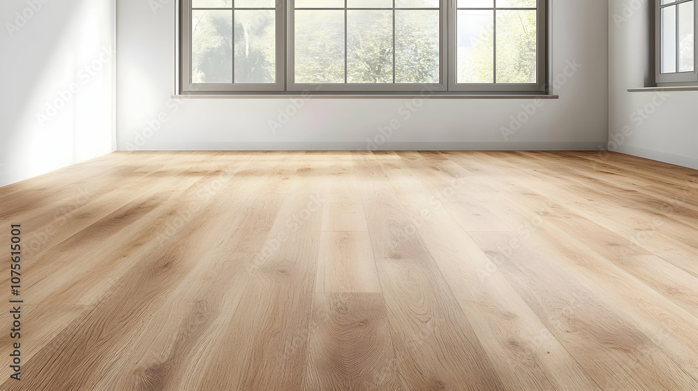 Beige Oak Floor with Light Wall Background Design Beige Oak Floor with Light Wall Background Design