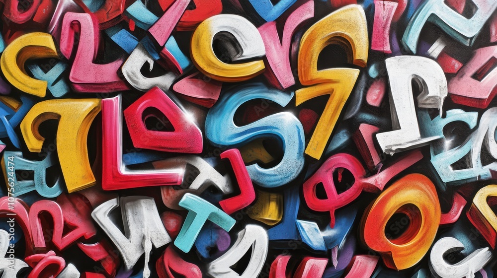 A vibrant collage of colorful, three-dimensional letters in various fonts, creating a lively artistic display. A vibrant collage of colorful, three-dimensional letters in various fonts, creating a lively artistic display.