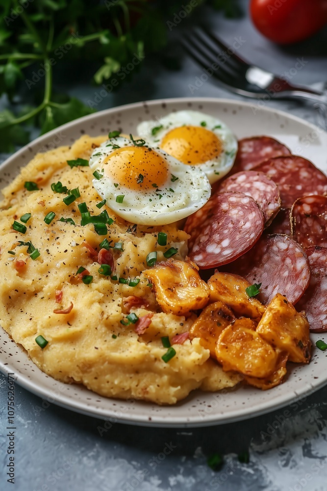 mashed potatoes with sausage and egg mashed potatoes with sausage and egg