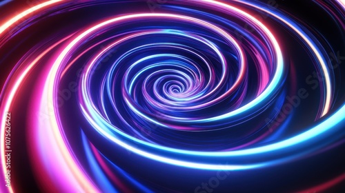 A mesmerizing swirl of vibrant neon colors creating a dynamic visual effect.