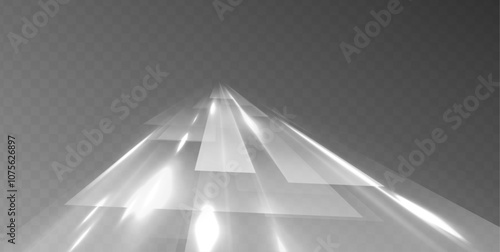 White bright blurred light lines in wave and speed motion.  Big data traffic visualization, dynamic high speed data streaming traffic.