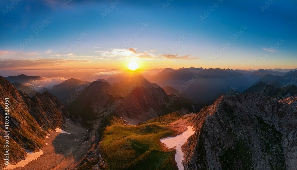 Fototapeta premium sunset in the mountains