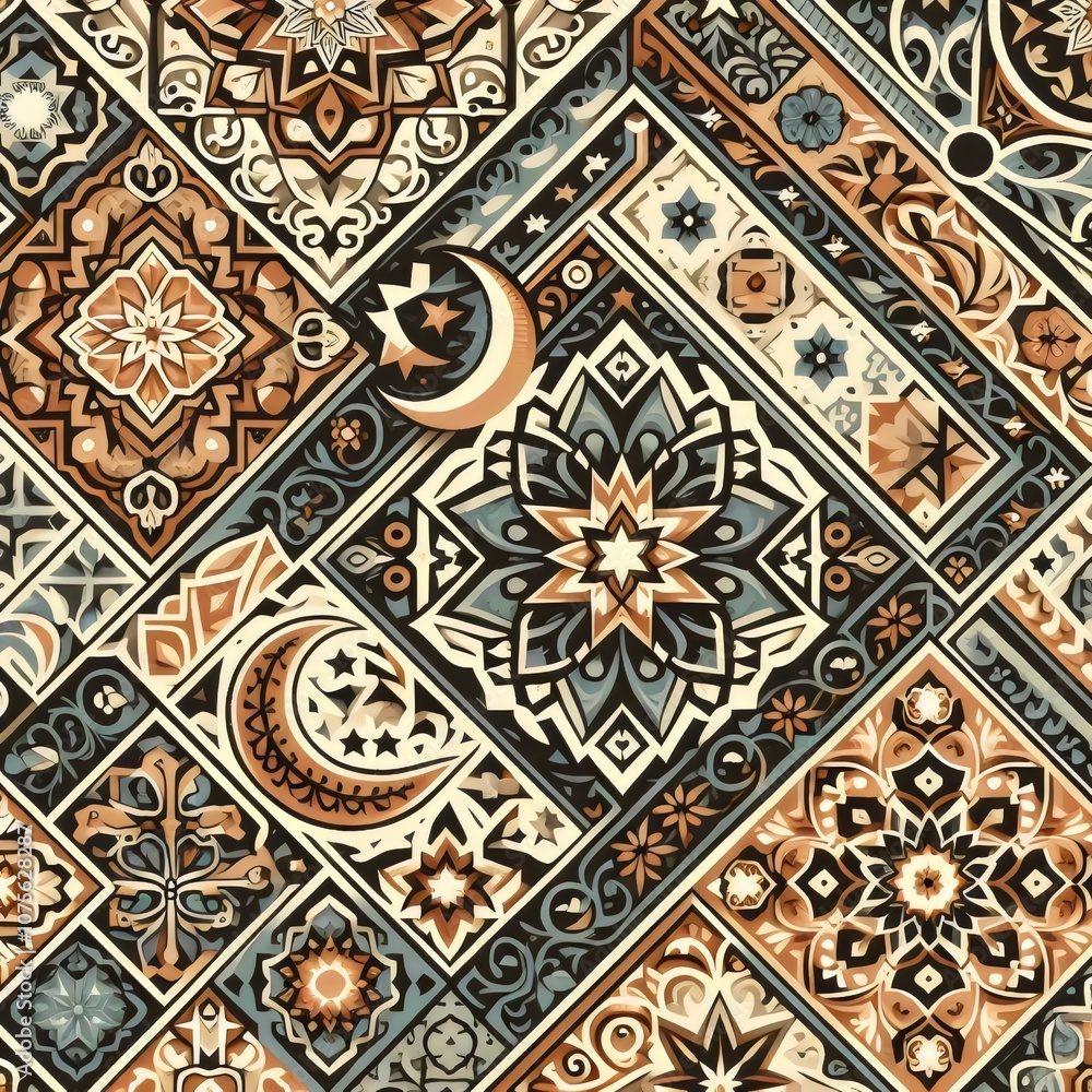 arabic pattern, background with ancient ornaments arabic pattern, background with ancient ornaments