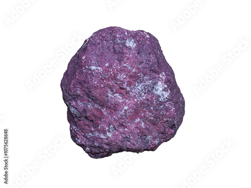 Принти на полотні Rock mineral cinnabar isolated on white background