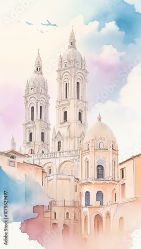 A dreamy illustration of Valencia Jalisco